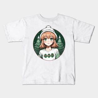 Christmas waifu Kids T-Shirt